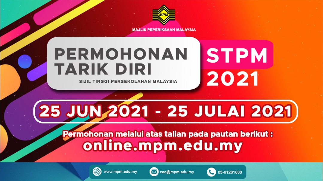 Permohonan Tarik Diri STPM 2021