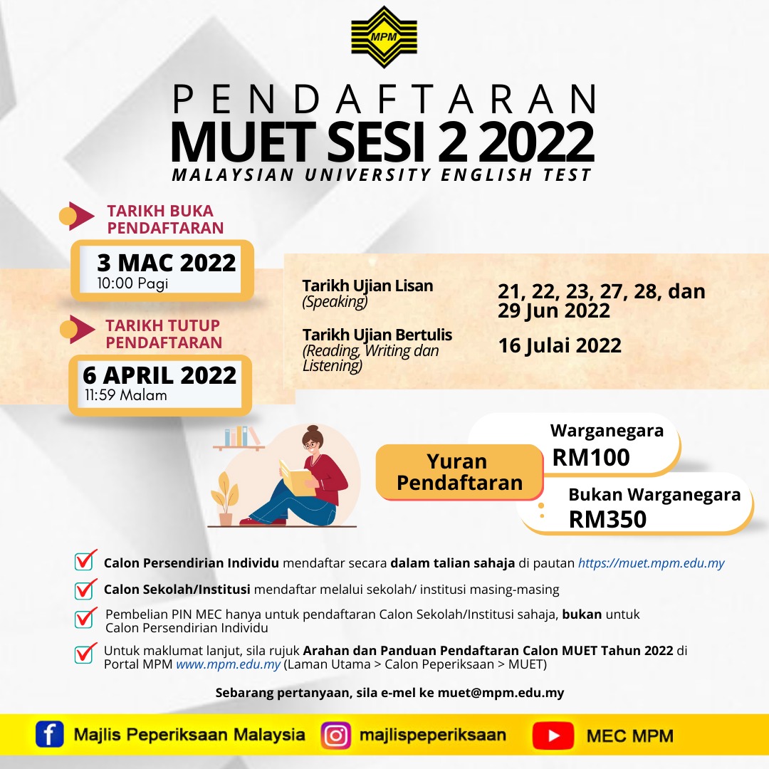 muet s22022 daftar