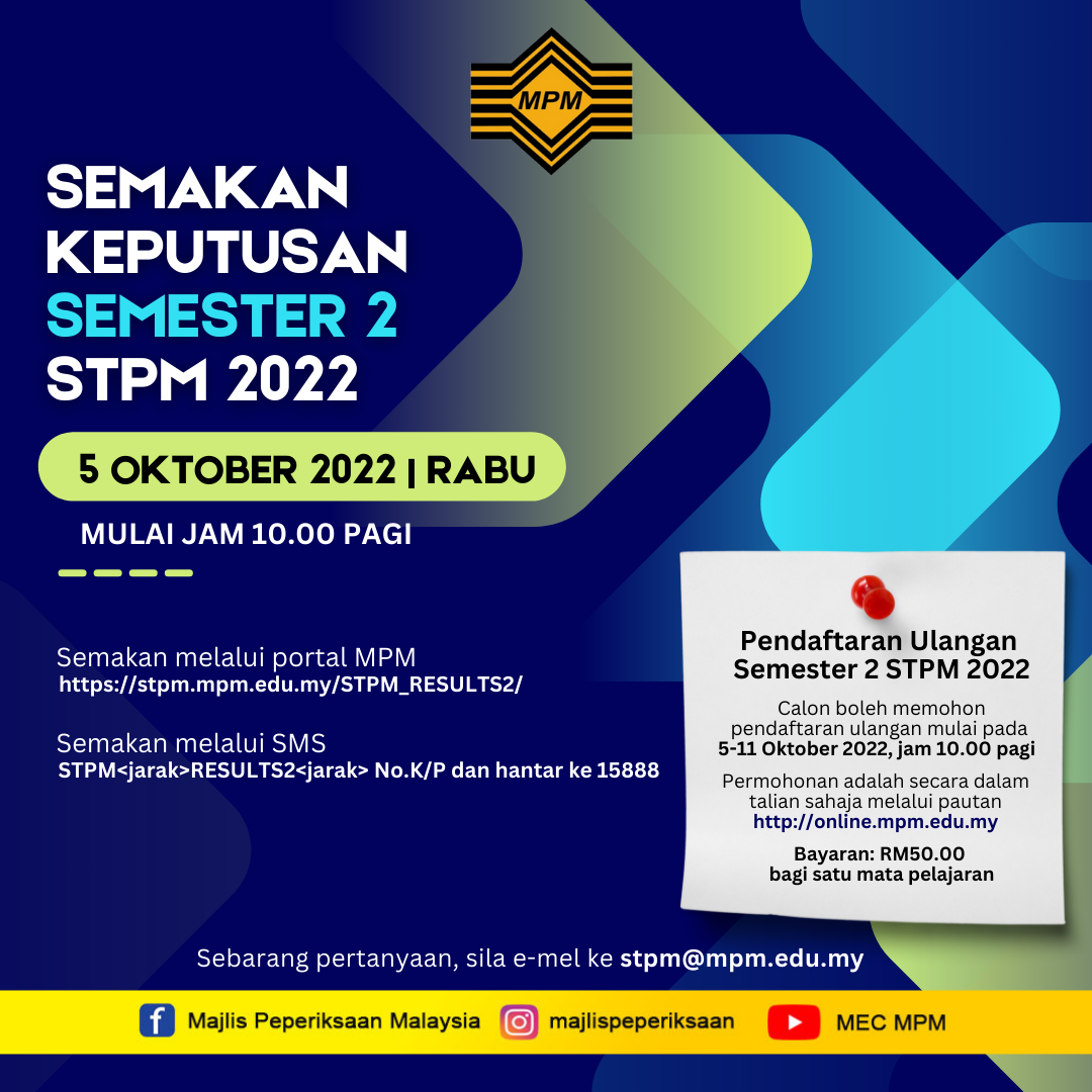 poster keputusan stpm s2 2022