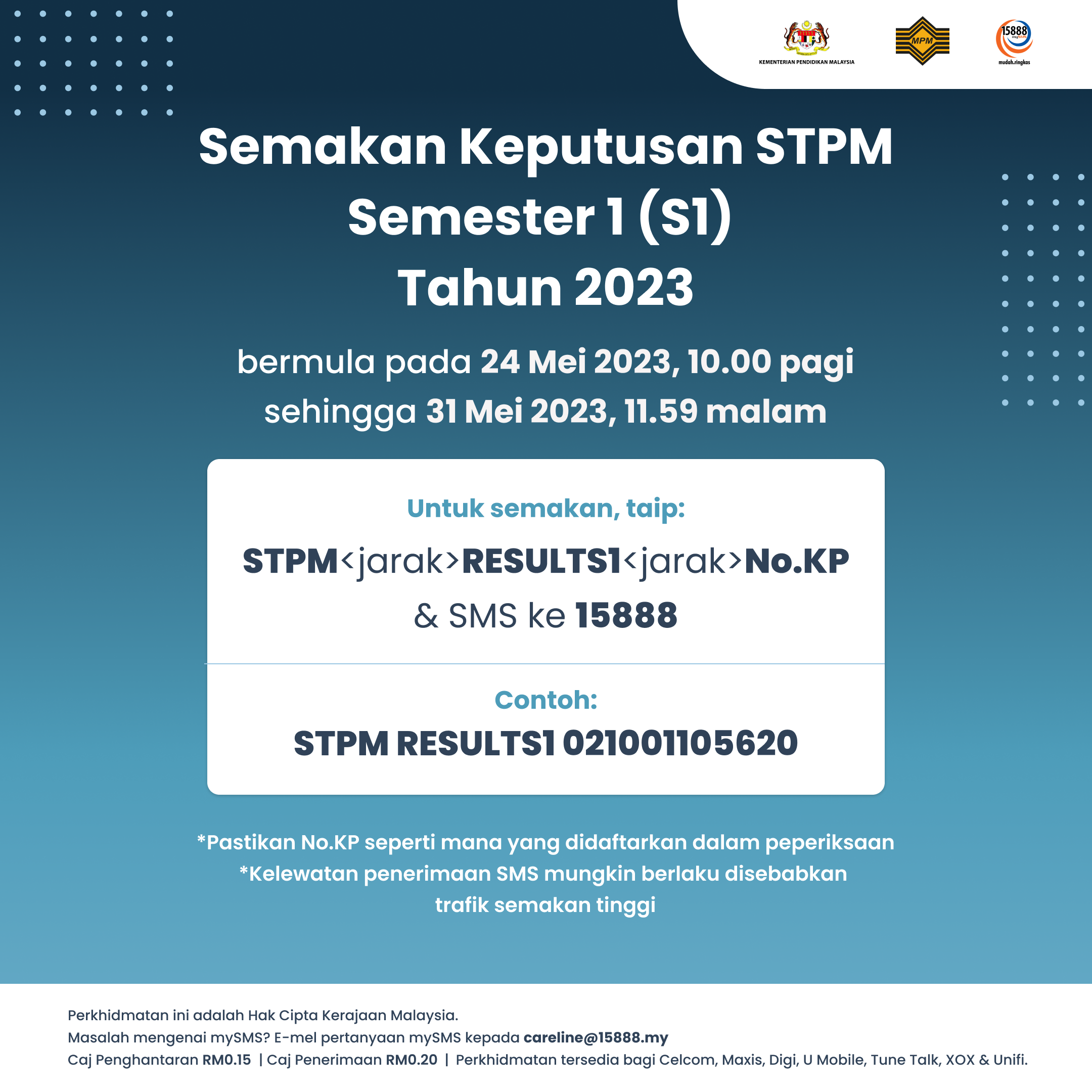 Poster Semakan Keputusan STPM Semester 1 S1 Tahun 2023 1