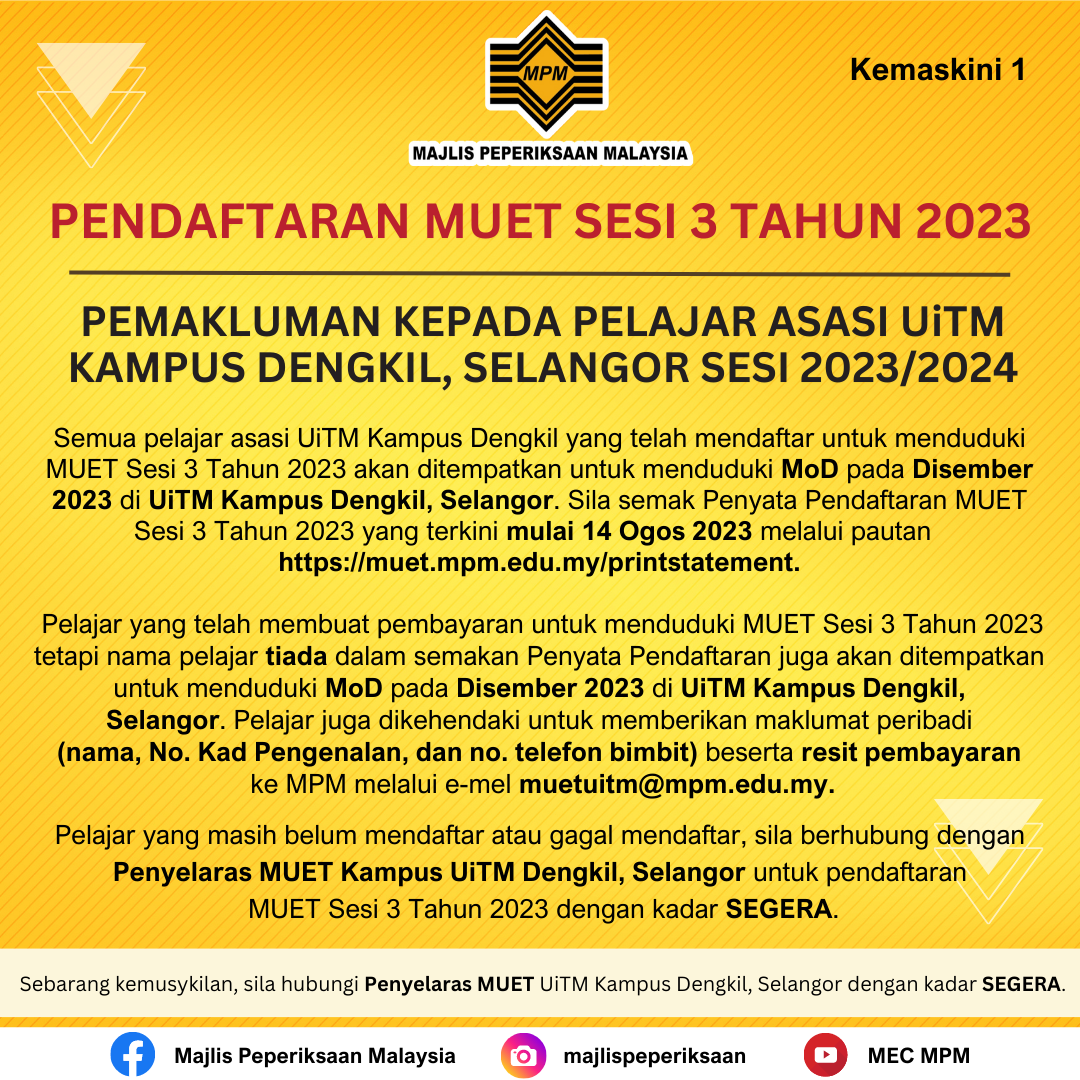 muet2023 asasi uitm