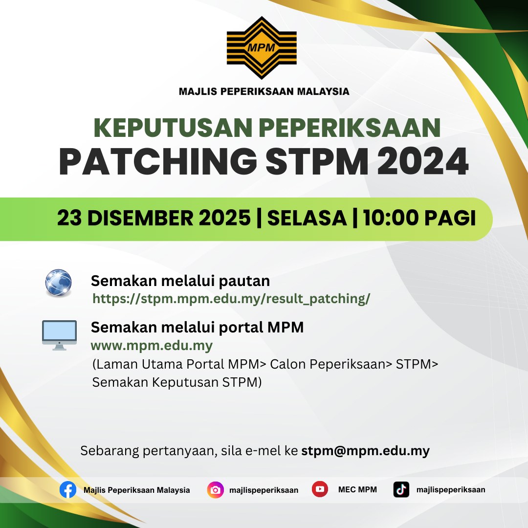 Keputusan Peperiksaan Patching STPM 2024