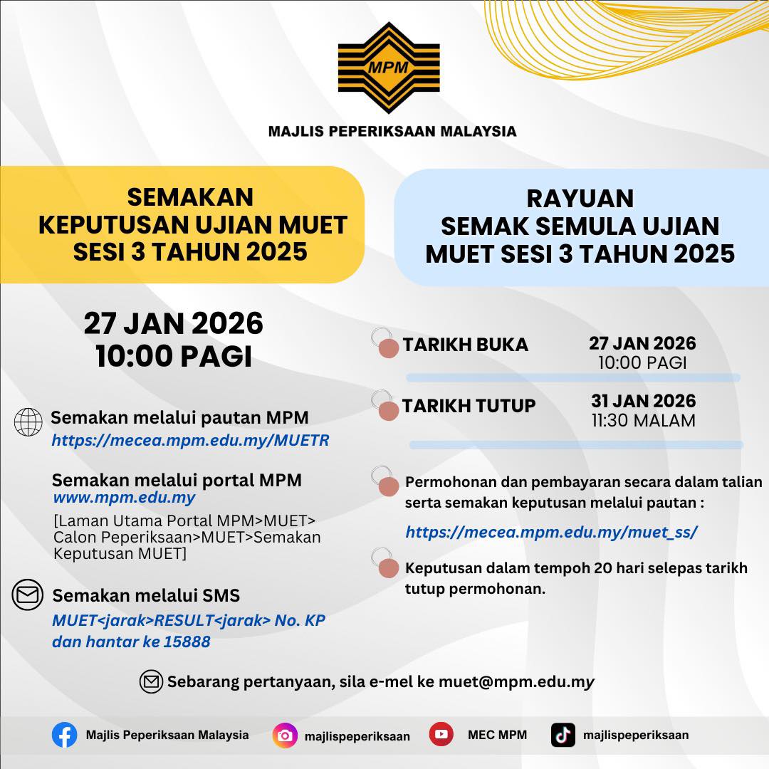 Keputusan MUET S3 2025